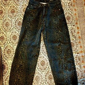 LEOPARD PRINT JEANS
